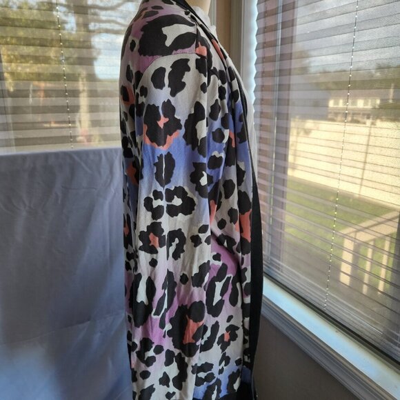 Multicolor Cheetah print plus size cardigan boutique 2xl - Picture 4 of 6